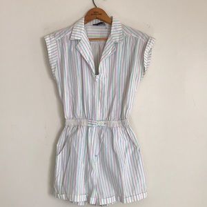 Vintage 90’s striped romper Medium